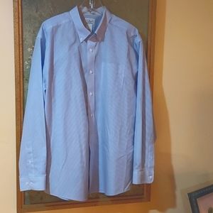 LL Bean xl, men's shirt, nwot, tiny blue and white check in new condition.